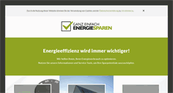 Desktop Screenshot of ganz-einfach-energiesparen.de